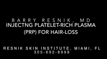 Injecting Platelet rich Plasma PRP for the Treatment of Hair loss